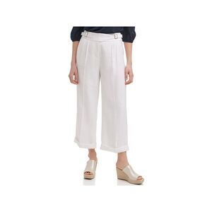KARL LAGERFELD PARIS Womens Cuffed Hem French Hook Fly Wide Leg Pants